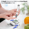 Metene AGM-513S Blood Glucose Monitor Kit, 100 Glucometer Strips, 100 Lancets, 1 Blood Sugar Monitor, 1 Control Solution, Lancing Device and Carrying Bag, No Coding